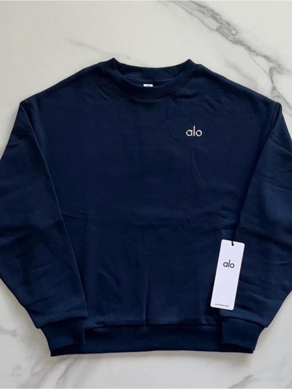 ALO Yoga Blue Crewneck Sweatshirt Large Unisex